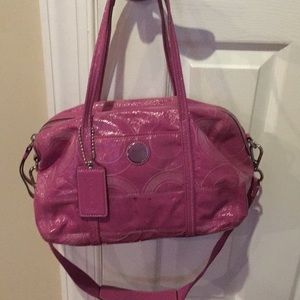Coach Patent leather signature bag.